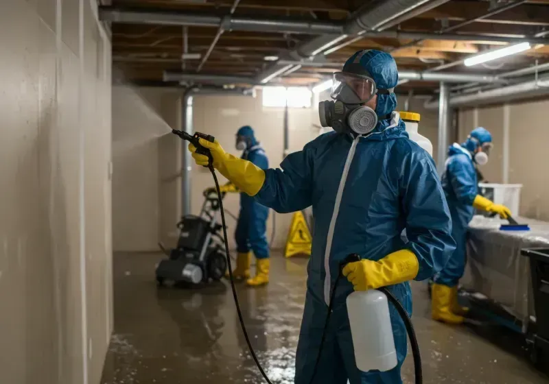 Basement Sanitization and Antimicrobial Treatment process in West Hurley, NY