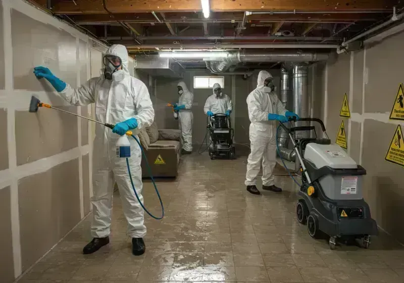 Basement Moisture Removal and Structural Drying process in West Hurley, NY